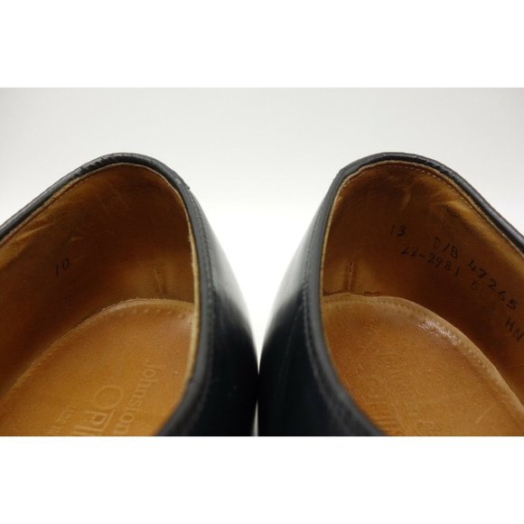 Johnston Murphy Optima USA Black Leather Cap Toe Lace Up Oxfords Shoes Mens 13 D main image 6